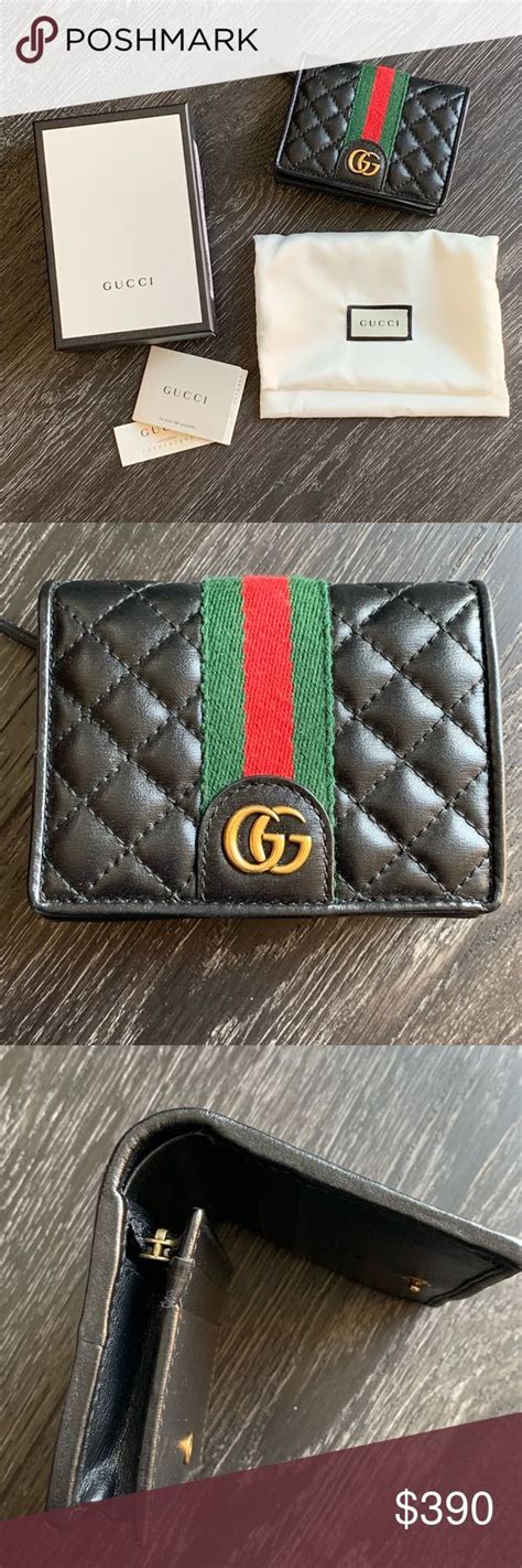 gucci leather card case wallet.